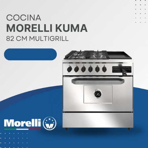Cocina Morelli Kuma 82 cm Multigrill - Acero Inoxidable